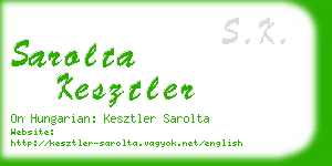 sarolta kesztler business card